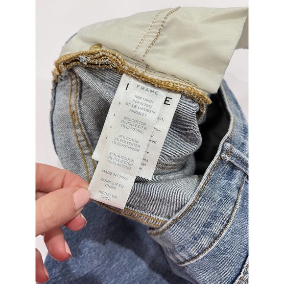 Frame Le High Flare Diagonal Block Boho Patchwork Hippie Jeans 26 29inseam - Picture 12 of 16